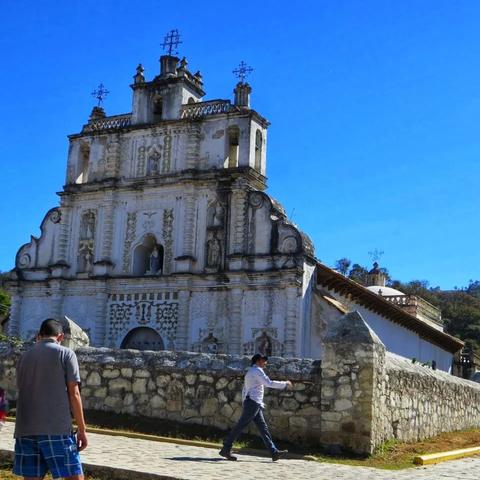 The facade of an old church