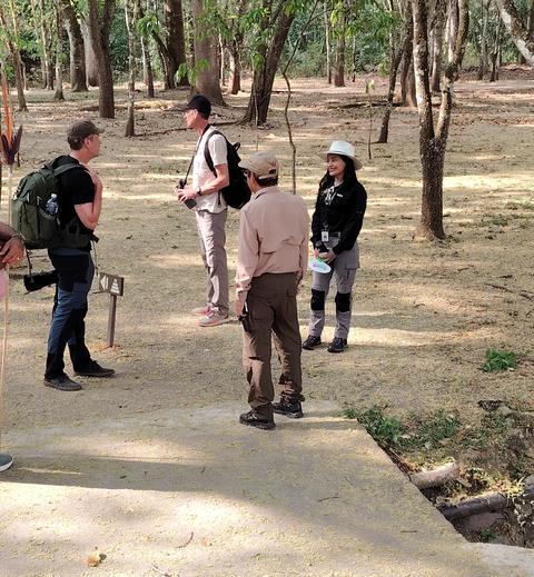 A group walking in a park
