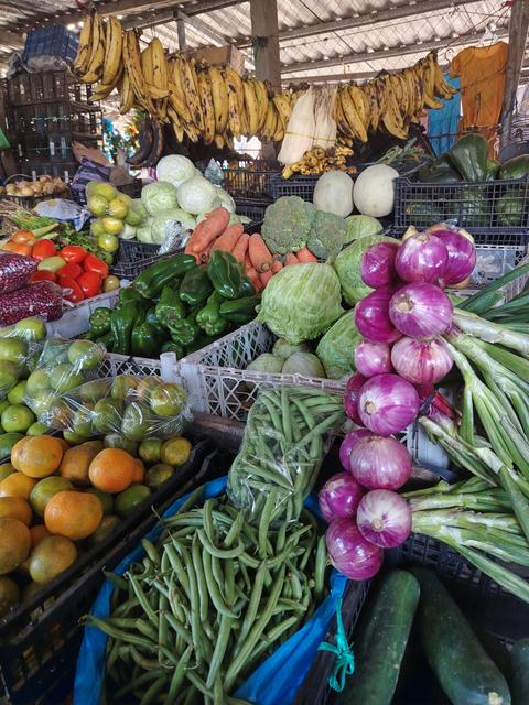 A vegetable stall at a market