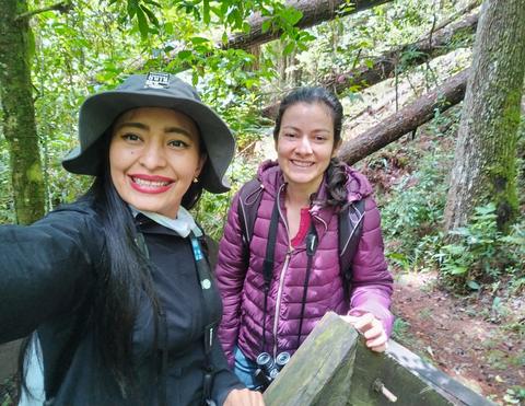 A selfie in the forest