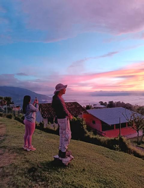 Sunset in the mountains