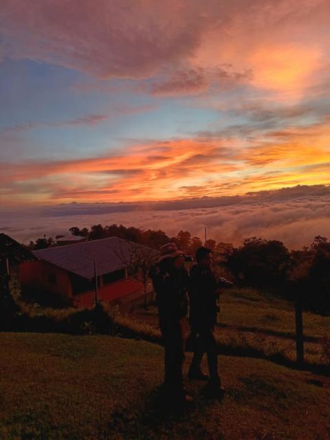 Sunset sky over the mountains