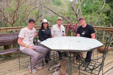 A group on a terrace